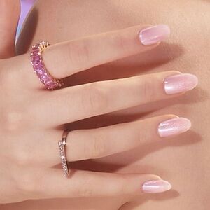 Glaze Donut Collection by Dashing Diva Strawberry Glaze Semi-Cured Gel strips